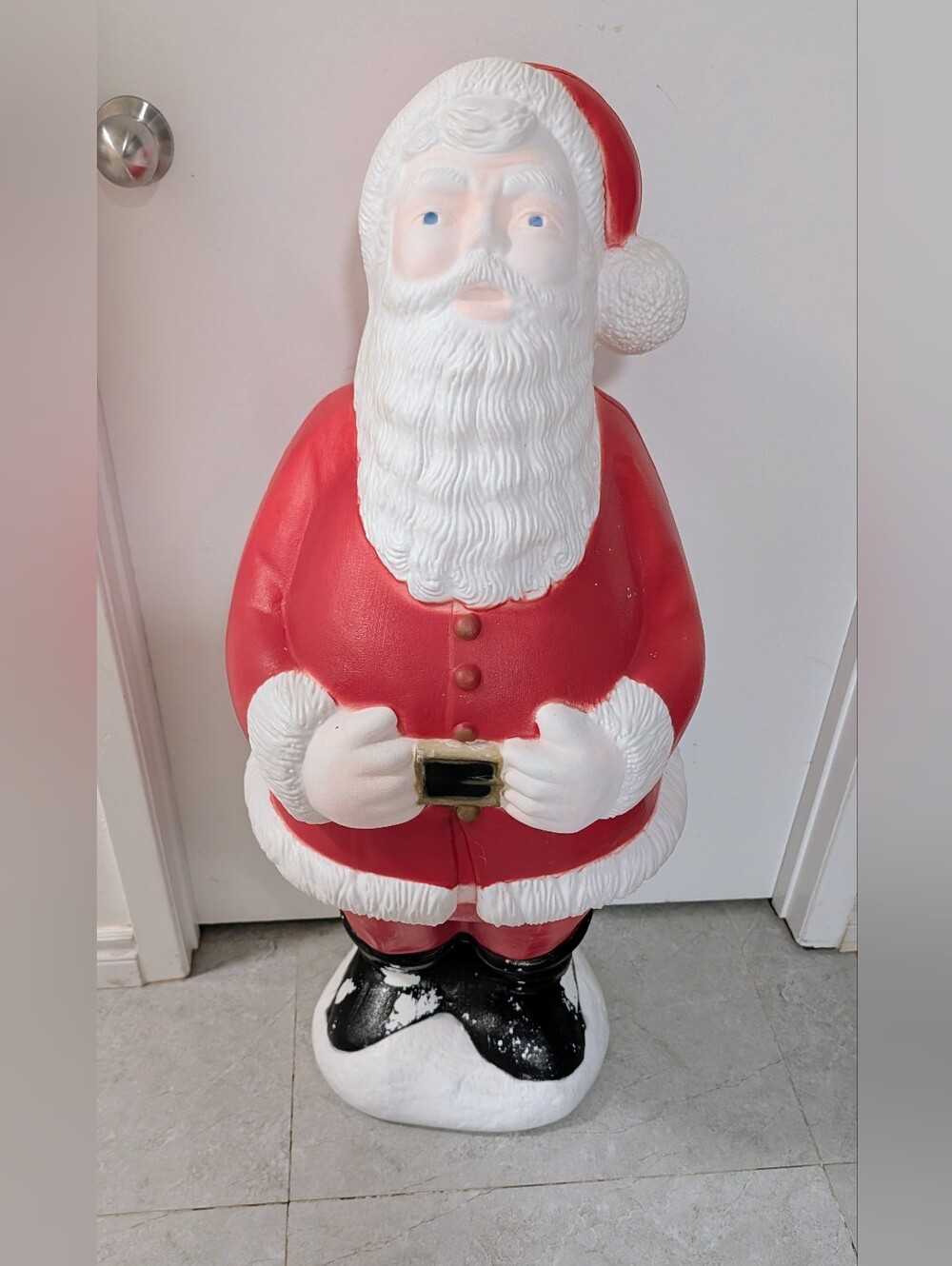 Vintage Lighted Blow Mold Santa Clause for Christmas Decoration